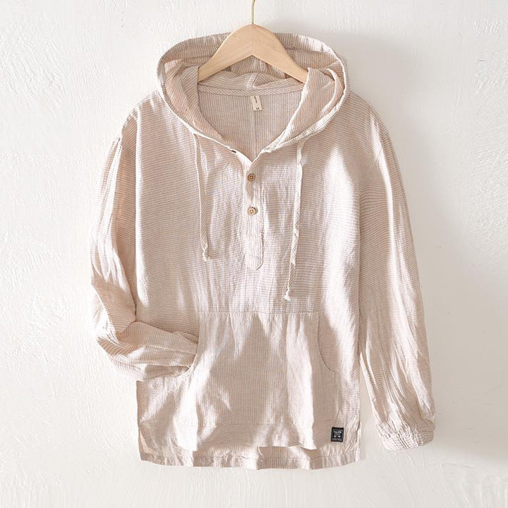 Stilla | Premium Oxford-Hættepullover i Linned