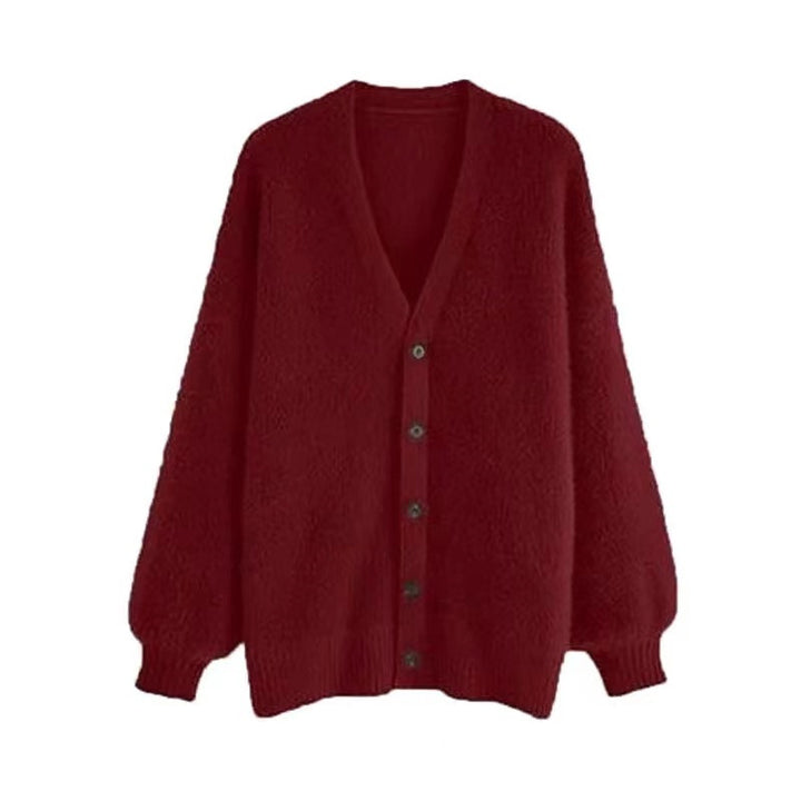 Femme Cozy Åben Fuzzy Strik-Cardigan Stilla
