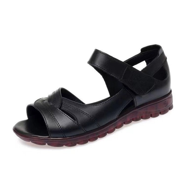 Dame Komfortable Riemensandaler med ergonomisk fodseng og justerbare velcro-lukninger Stilla