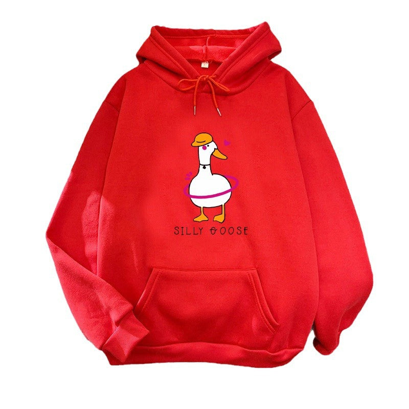 Dame hoodie med sjov and motiv Skovae