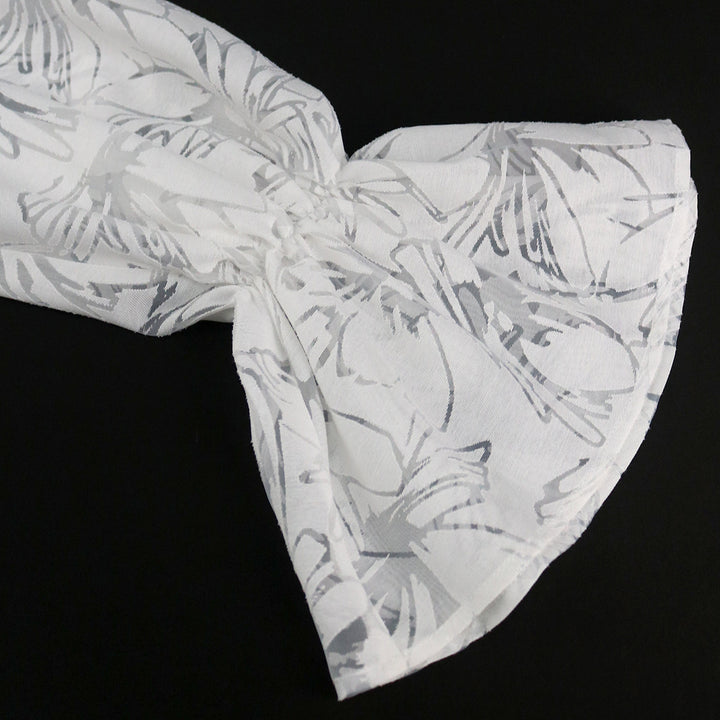 Damer Elegant Bluse med voluminøse ærmer og blomstermotiv Skovae