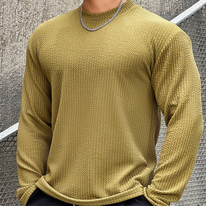 Herre Struktureret Sweatshirt med Rundhalsudskæring og behagelig pasform Stilla