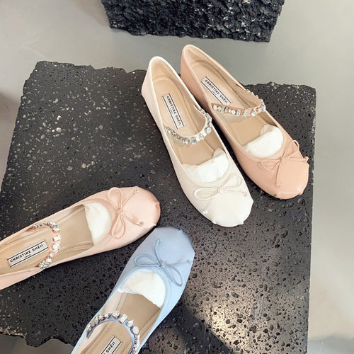 Dame Elegant Mary Jane Ballerinaer med dekorativt rem-detalje Stilla