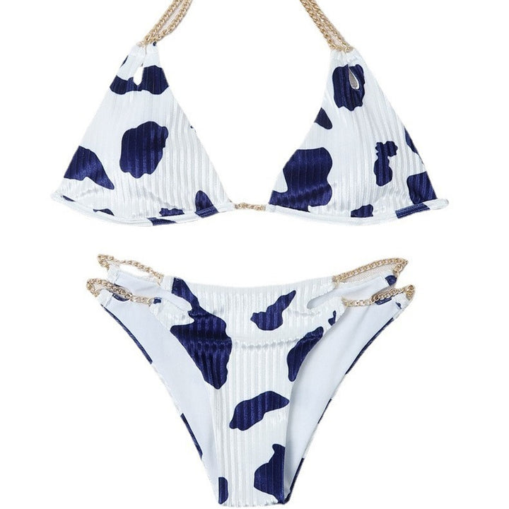Dame Triangel-Bikini med luksuriøse kædeaccentuer Skovae