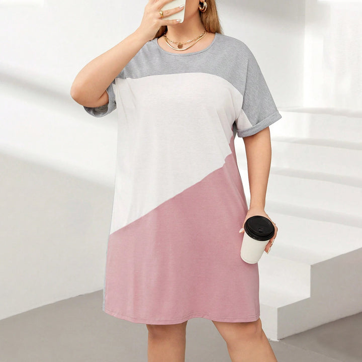 Damer afslappet farvegradient T-shirt kjole Stilla