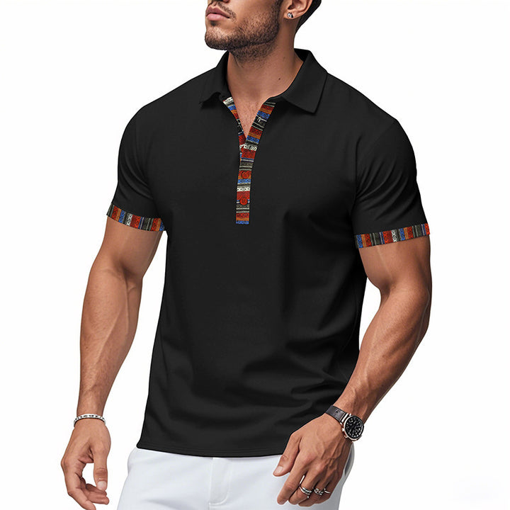 Herrer Sporty Polo-Shirt med farverige accenter Stilla