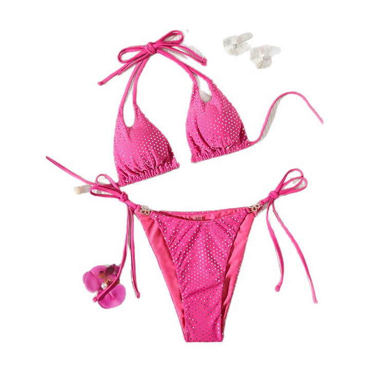 Dame bikini sæt med glimmer accenter og justerbare stropper Stilla