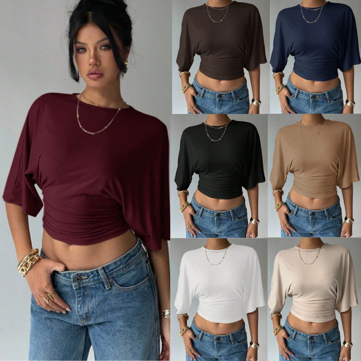 Dame Kortærmet Crop-Top Skovae