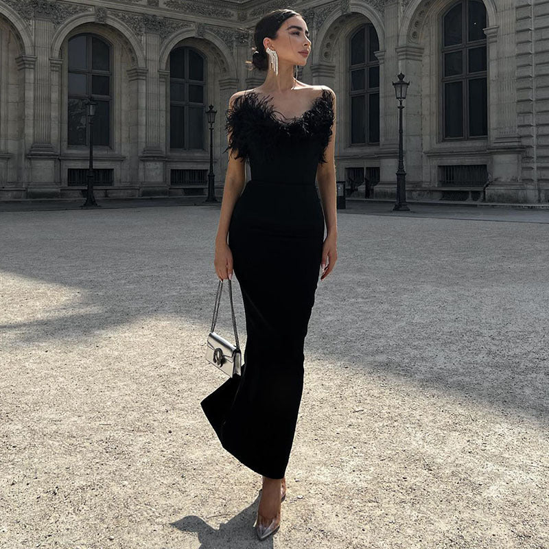 Dame Kvalitets Sommerkjole med fin Spidsbort Skovae