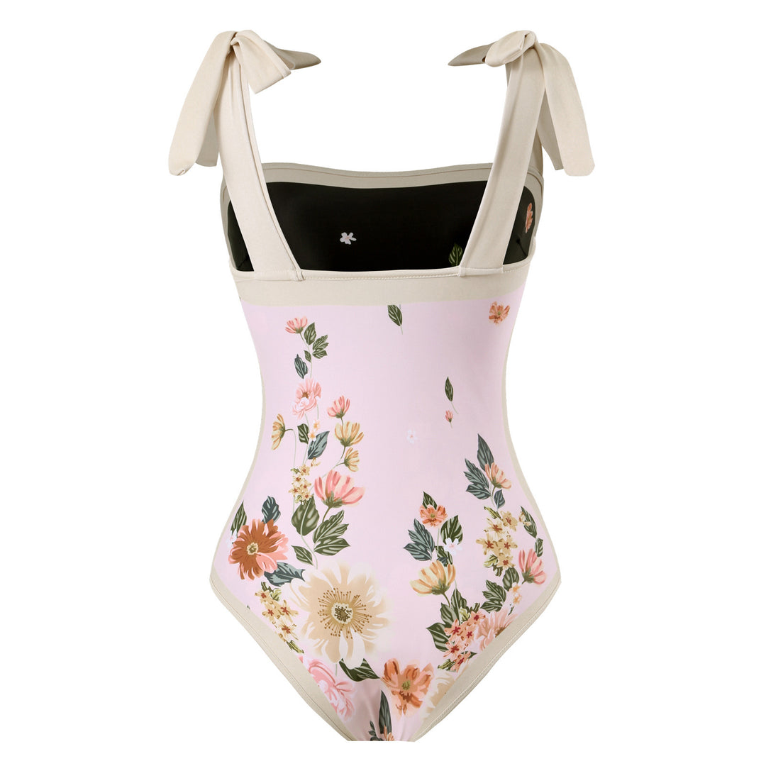 Dame badedragt med blomsterdesign og justerbare stropper Stilla