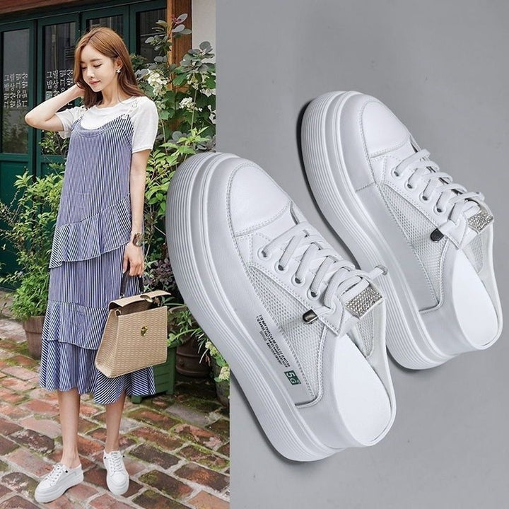 Dame Plateau-Sneakers med åndbart mesh og elegant slip-on design Stilla