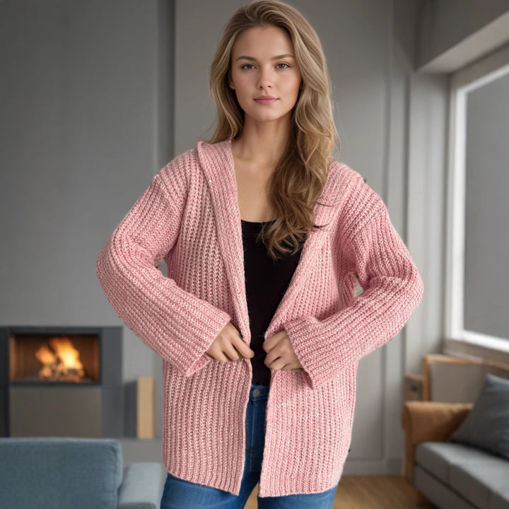 Dame afslappet cardigan med åben front og løse ærmer Stilla