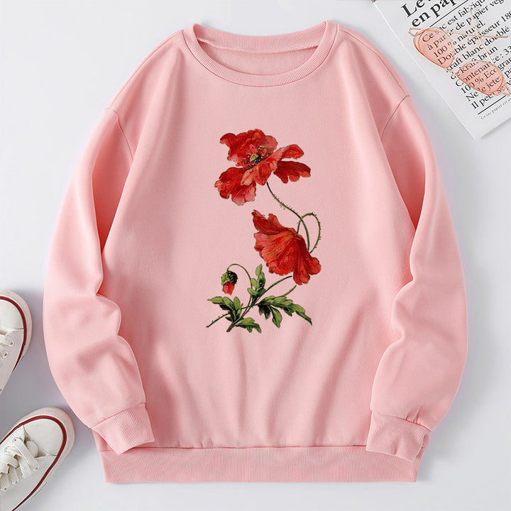 Kvinders sweatshirts med blomsterdesign og komfortabel pasform Stilla