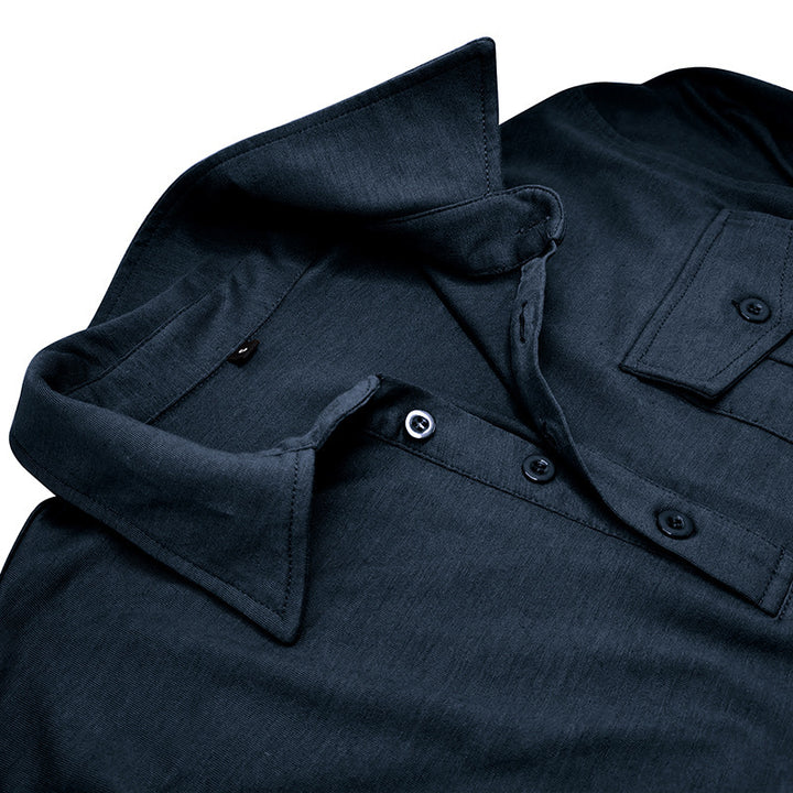 Herrer Langærmet Poloshirt Stilla