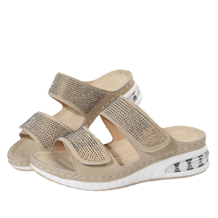 Dame mode sandaler med strass dekorationer og innovativt dæmpningssystem Stilla