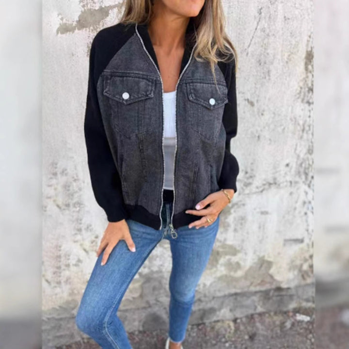 Dame Sporty Denim Jakke med hyggeligt foret og elegante ærmer Stilla