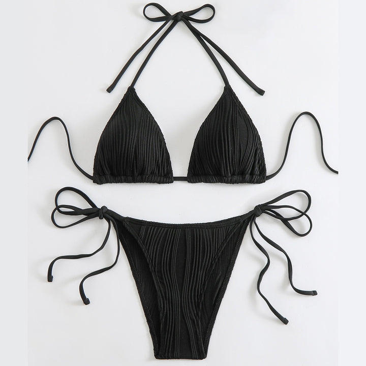 Dame Struktureret Trekant-Bikini-Sæt Stilla 1750838749