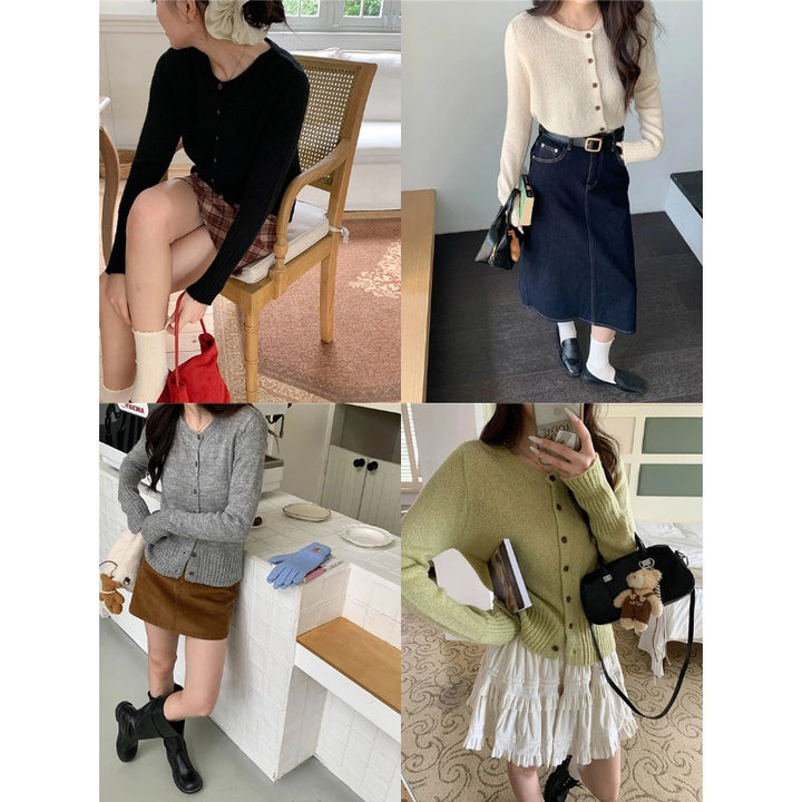 Kvindernes denim midi skirt med høj talje og flared cut Stilla