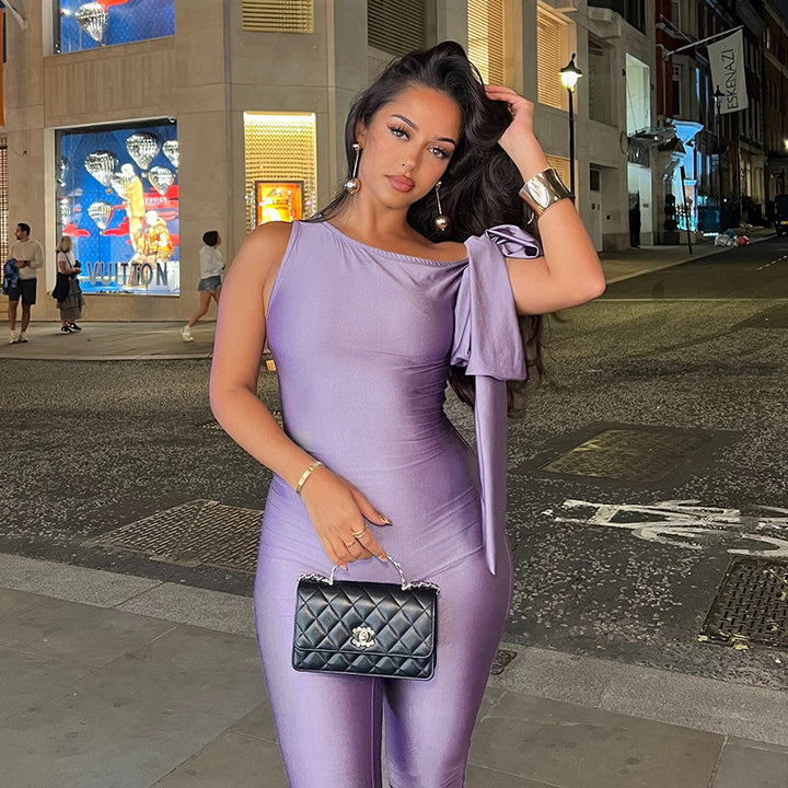 Dame En-skulder Luksus Jumpsuit Stilla