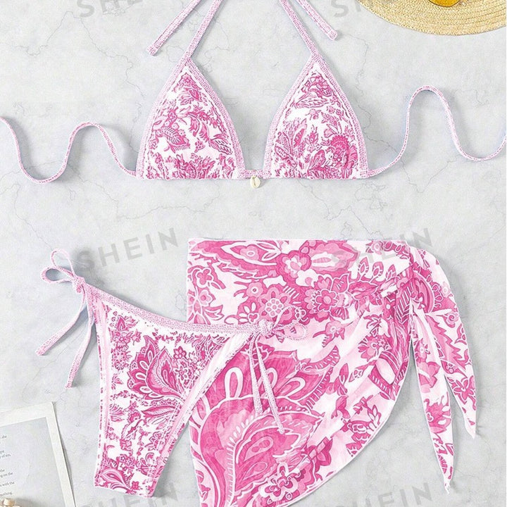 Dame Bikini Sæt med blomstret Design Stilla
