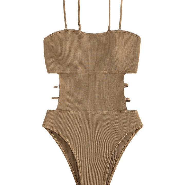 Dame højtaljeret bikini med elegant cut-out og justerbare stropper Skovae
