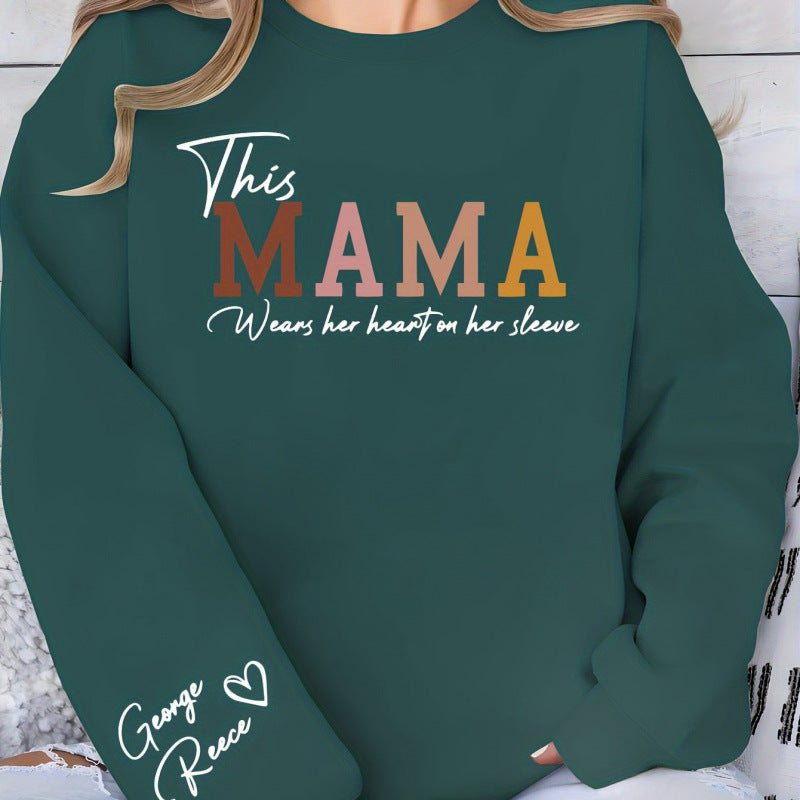 Kvinders sweatshirt med inspirerende mortryk og komfortabel pasform Stilla