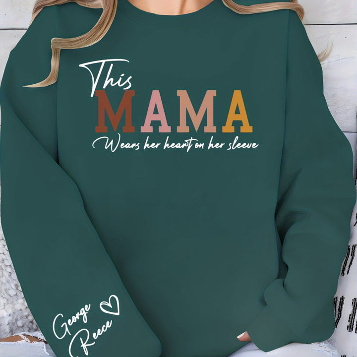 Kvinders sweatshirt med inspirerende mortryk og komfortabel pasform Stilla