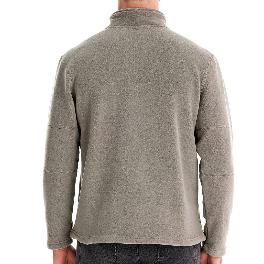 Herrer fleece sweatshirt med høj krave og praktisk lynlås Stilla