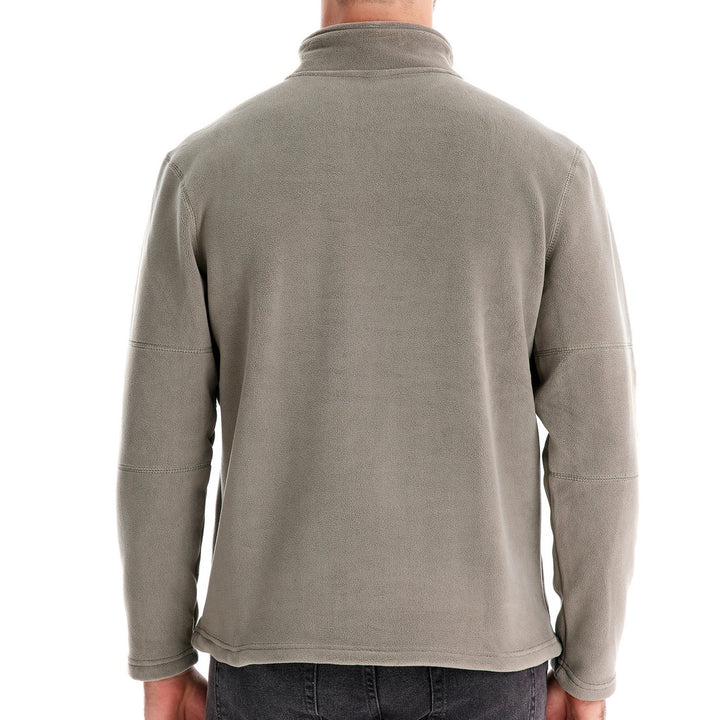 Herrer fleece sweatshirt med høj krave og praktisk lynlås Stilla