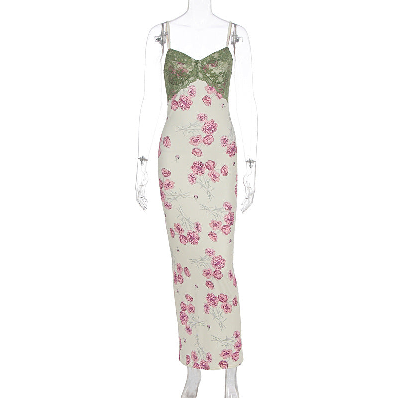 Dame etuikjole med floralt design og transparente spidse accenter Skovae