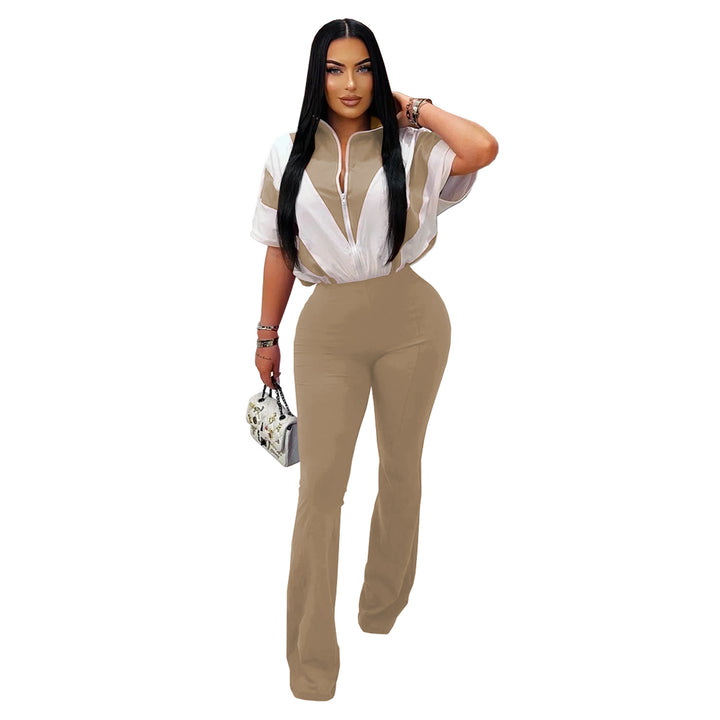 Dame Elegant og behagelig jumpsuit med stilfuld krave og bredt ben Stilla