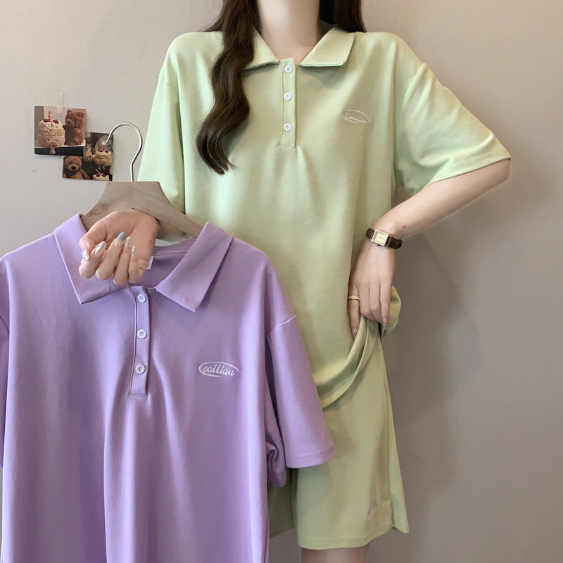 Femme Polo Shirt og Shorts Sæt Stilla