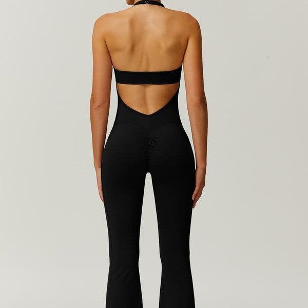 Dame Sporty Jumpsuit med tætsiddende snit og stropper Skovae