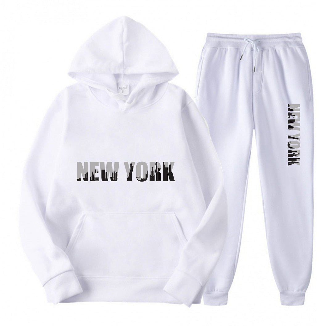 Kvindernes sporty træningsdragt med stiliseret New York print Skovae