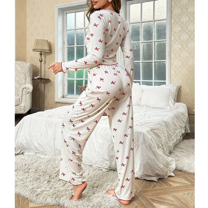 Dame pyjamasæt med legende sløjfemønstret Stilla