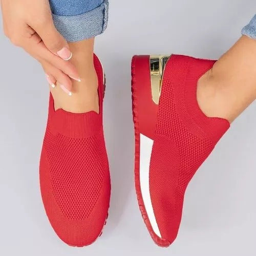 Dame Åndbare Slip-On Sportsko med fleksibel Sål Stilla