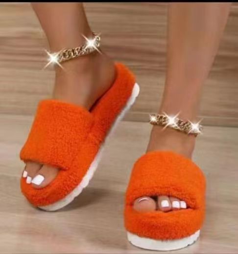 Dame Fluffy Wellness-Slippers med skridsikker sål og komfortabelt indlæg Stilla