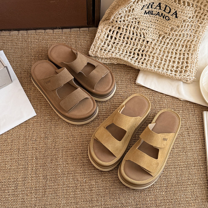 Femme justerbare velcro komfort-sandaler Stilla