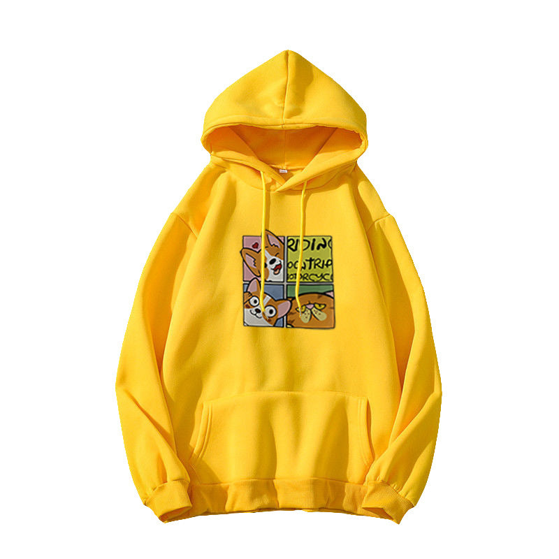 Kvinde Hoodie med sødt hunde design Skovae