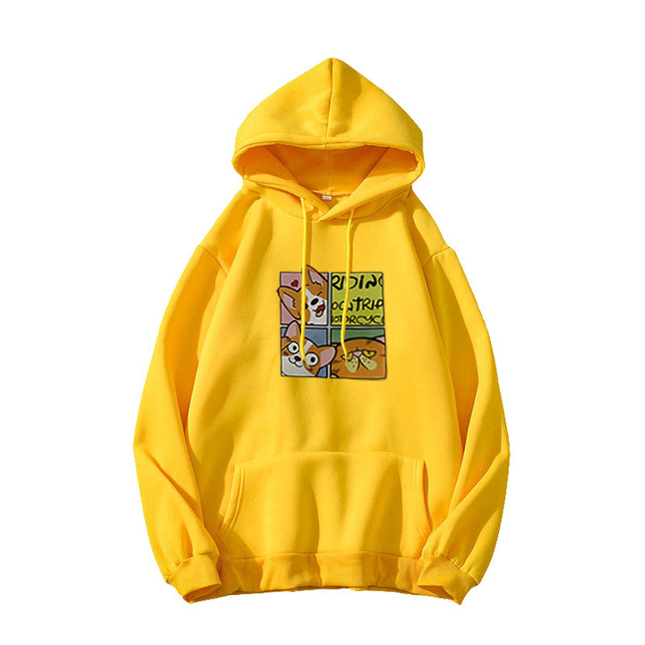 Kvinde Hoodie med sødt hunde design Skovae