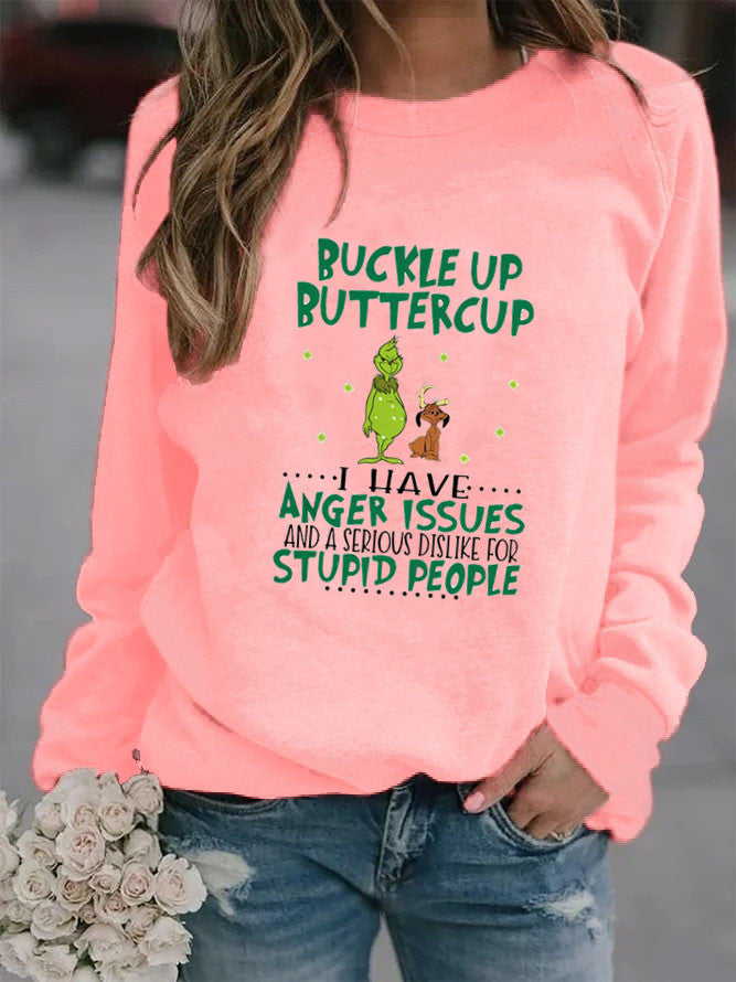 Kvinders sweatshirt med humoristisk citat og kreativt design Stilla