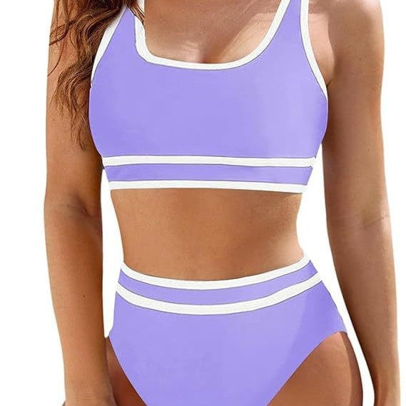 Damer Sporty Bikini-sæt med højtaljede bukser og brede stropper Stilla