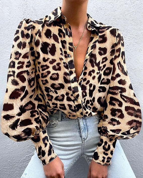 Kvindernes bluse med leopardmønster og casual fit Stilla
