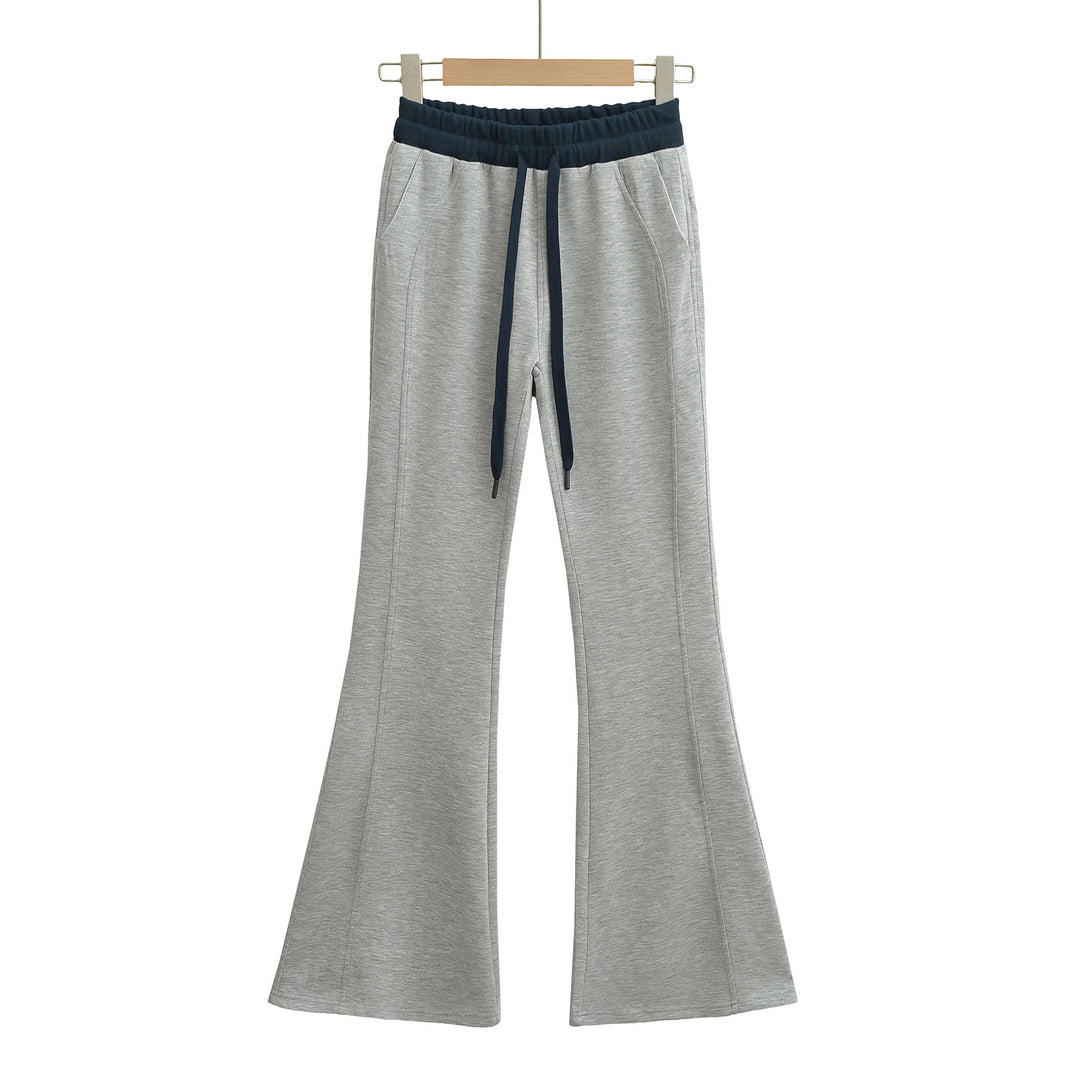 Dame elegant sportbukser med bred ben og elastisk talje Stilla