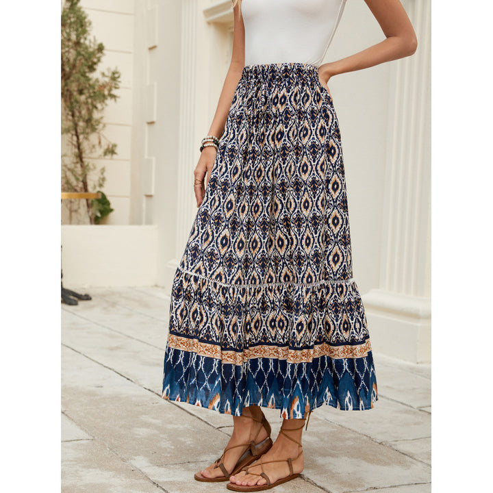 Femme gestufter Bohemian Maxi Nederdel Stilla