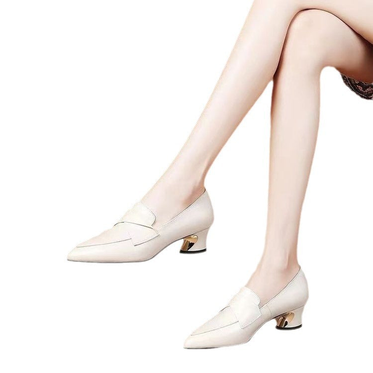 Dame elegante pumps med krydset rem og moderne metal hæl Stilla