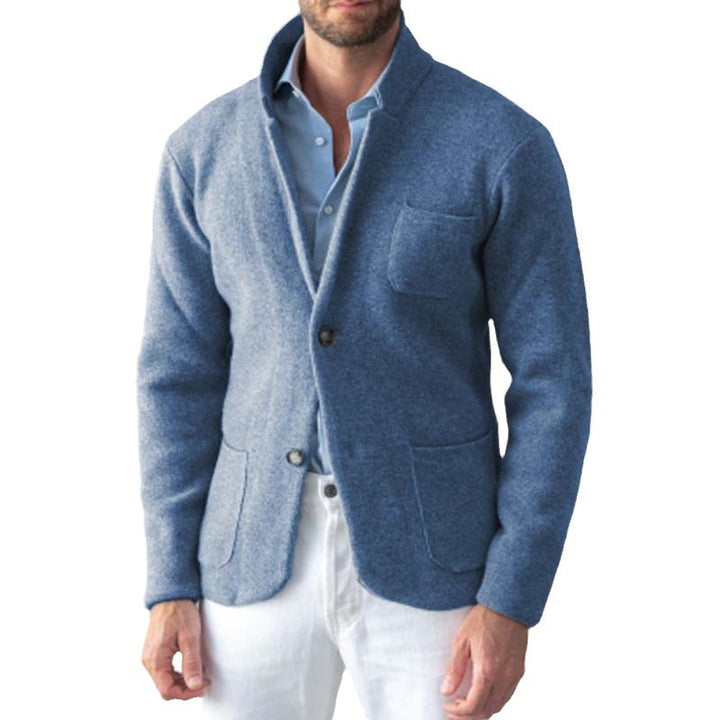 Herre afslappet strikblazer med moderne detaljer Stilla