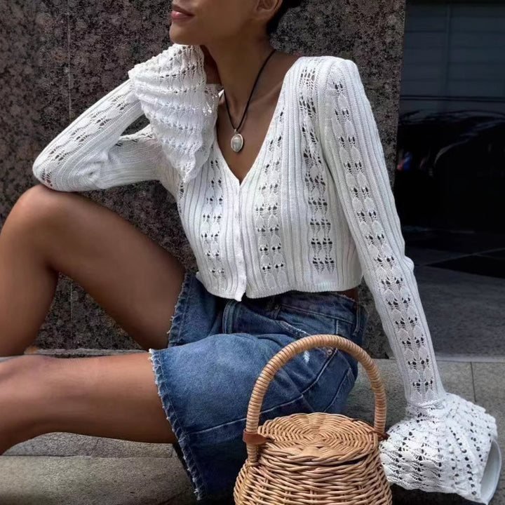 Femme Elegant Korte Strikk cardigan Stilla