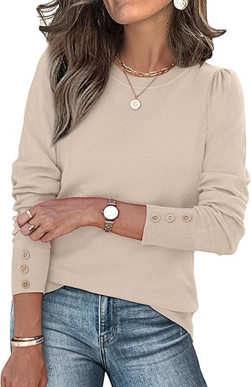 Kvinders afslappede sweater med knapdetaljer Stilla