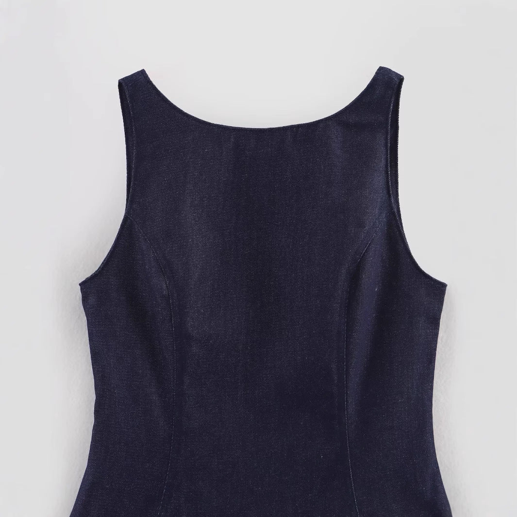 Damer Smart Fit-and-Flare Kjole med raffineret Faldskørt og elegant Rund-udskæring Stilla